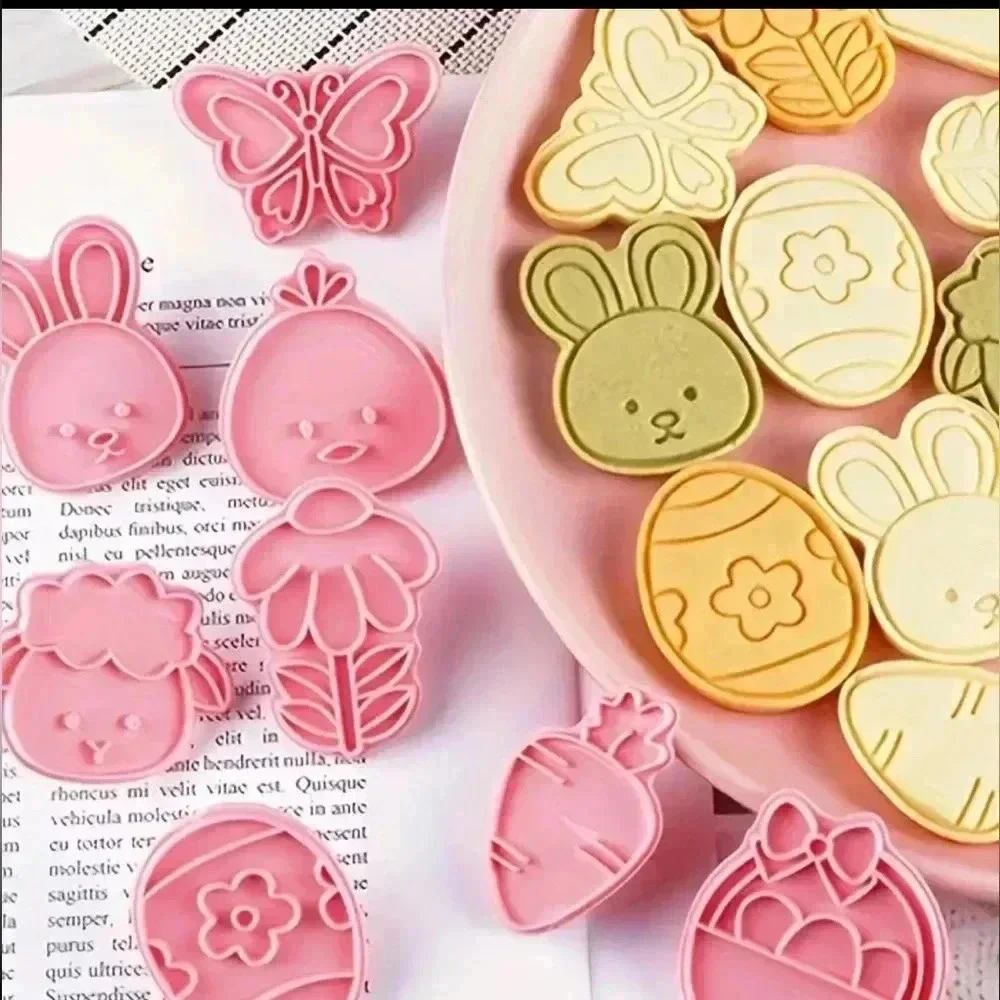 Cookie cutters with stamp spring shapes
